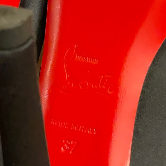 Christian Louboutin Paris US Size 7 VERY PRIVE 120 SATIN/KID TOE - Picture 5 of 15